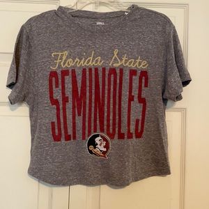 Gray Florida State Cropped T-Shirt